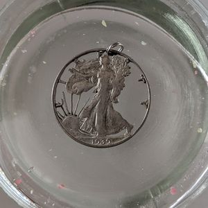 Carved walking liberty coin 1939
